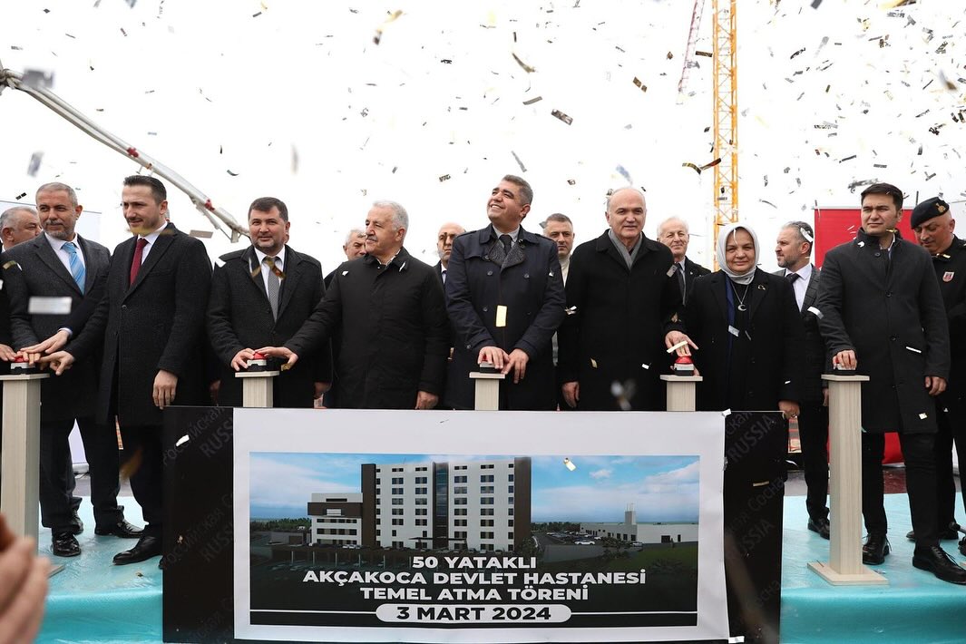Akçakoca Devlet Hastanesinin Temel Atma Töreni Yapıldı